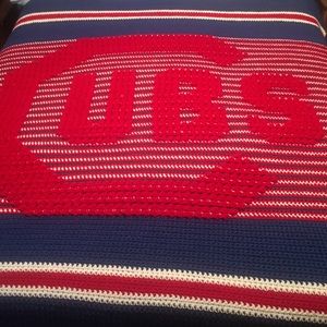 Chicago Cubs Handmade Afghan Throw  NWOT 60 X 70